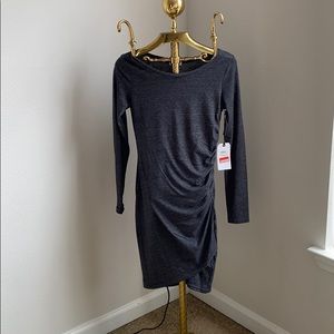 Leith long sleeve ruched dress size small